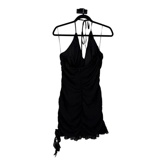 Astr the Label ruffle halter minidress dress black size Medium M - Picture 4 of 8